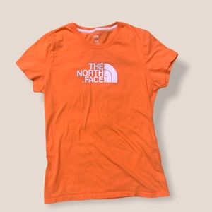 WOMENS ORANGE NORTH FACE TEE SHIRT